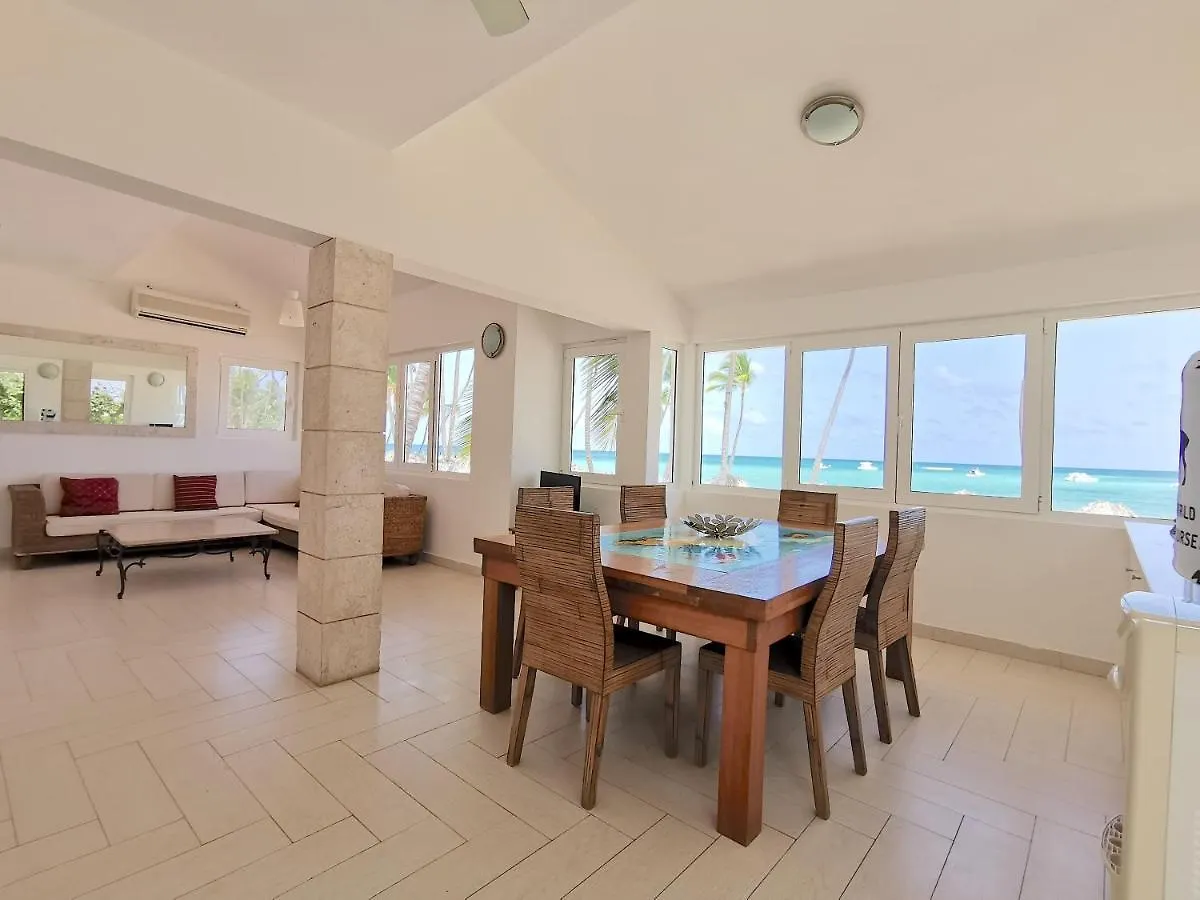 بونتا كانا Hermosa Villa Frente Al Mar En Playa Bavaro 10 Huespedes Wifi Bbq